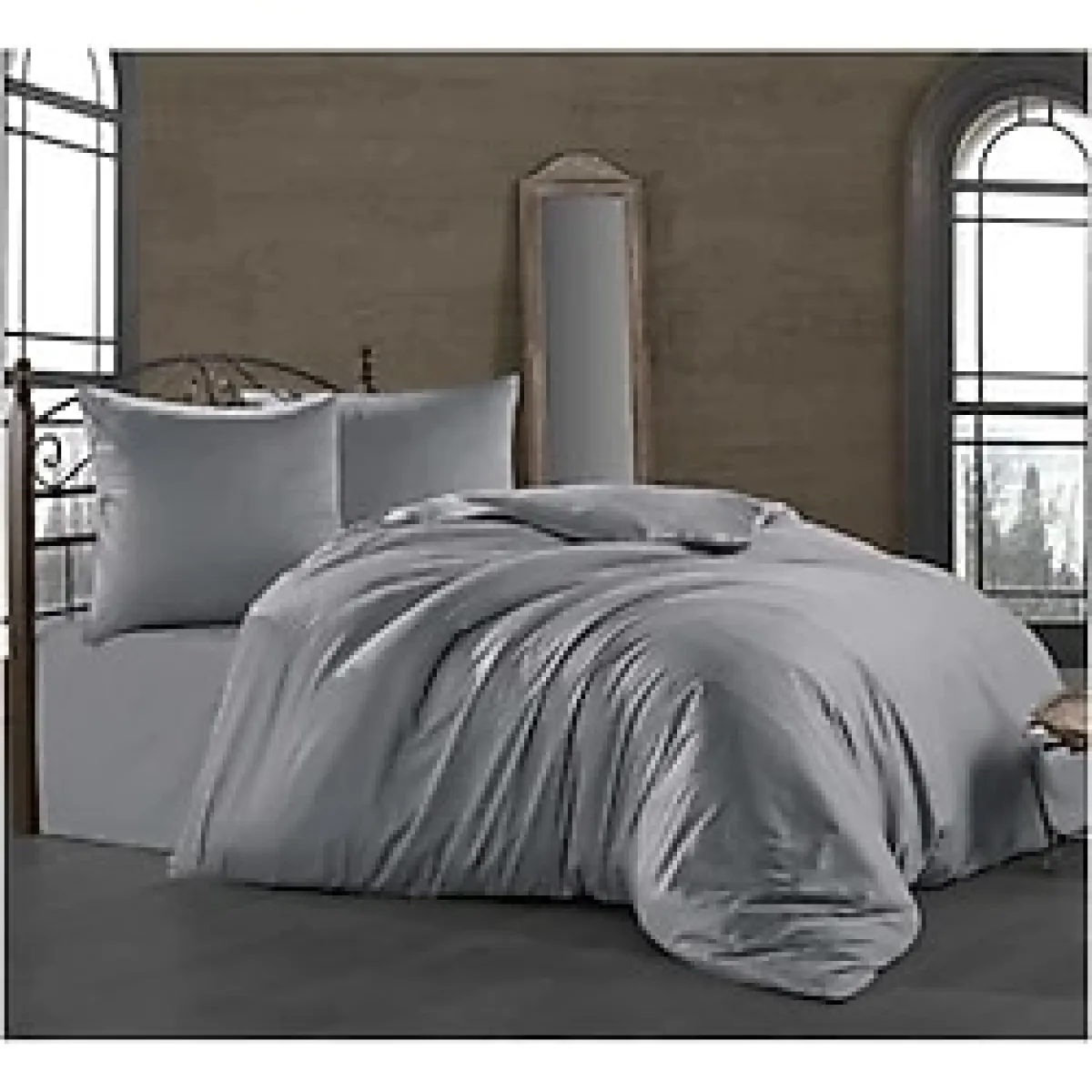 Ranforce %100 Pamuklu Çarşafı Lastikli Çift Kişilik Nevresim Takımı