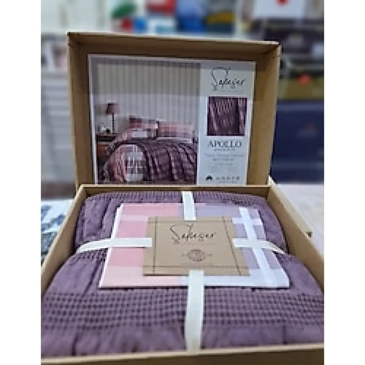 ŞAHESER ÇİFT KİŞİLİK APOLLO PİKE TAKIMI MÜRDÜM