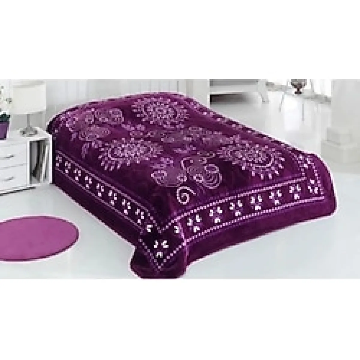 Sarar Çift Kişilik Battaniye 4 Kg - Mor