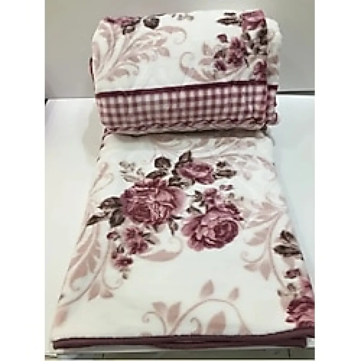 Sarar Gül Modern Desen Çift Kişilik Battaniye 4 Kg Yıkanabilir Peluş Kalın Battaniye