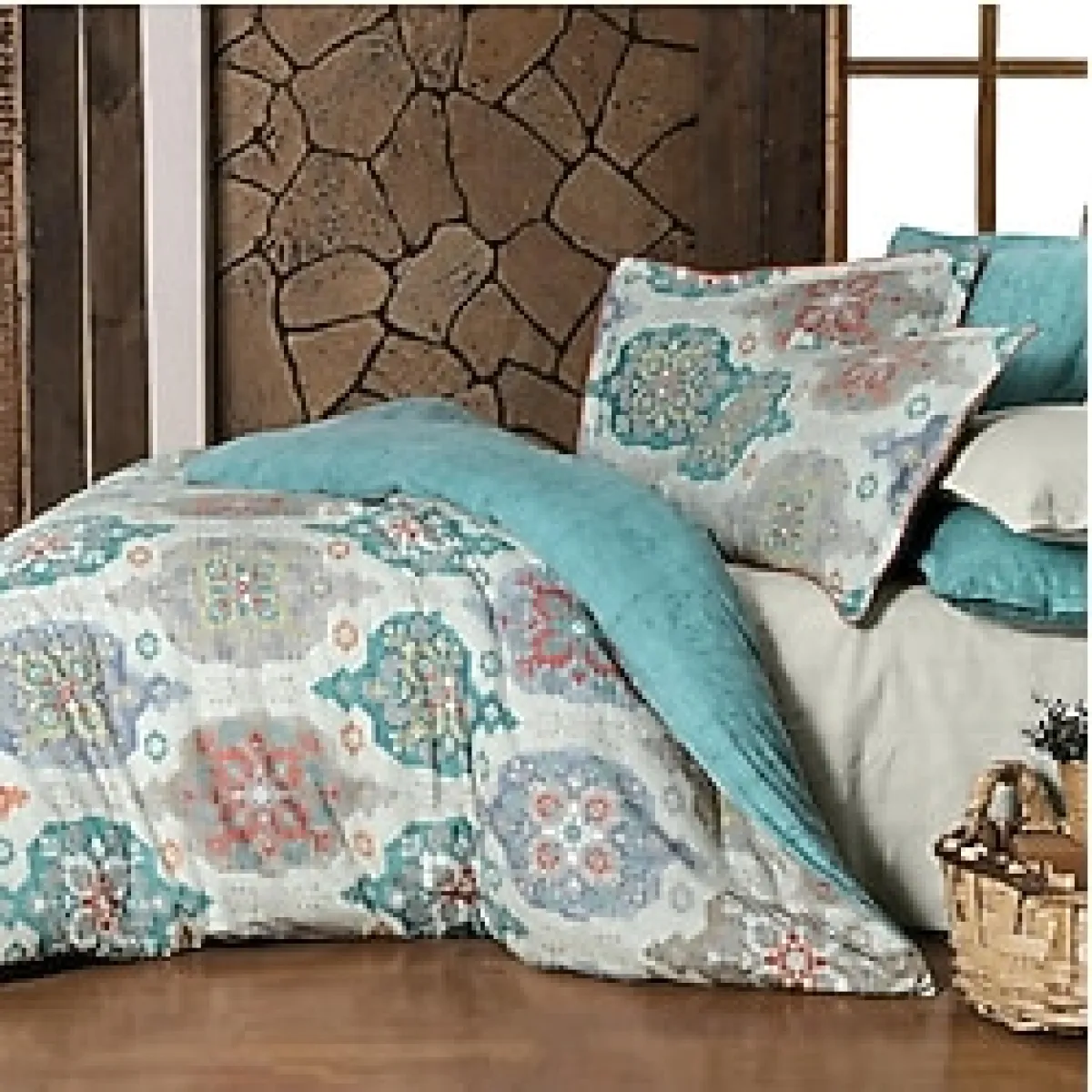 Sarev Nima Yeşil Tek Kişilik %100 Pamuk Flanel (PAZEN) Nevresim Takımı