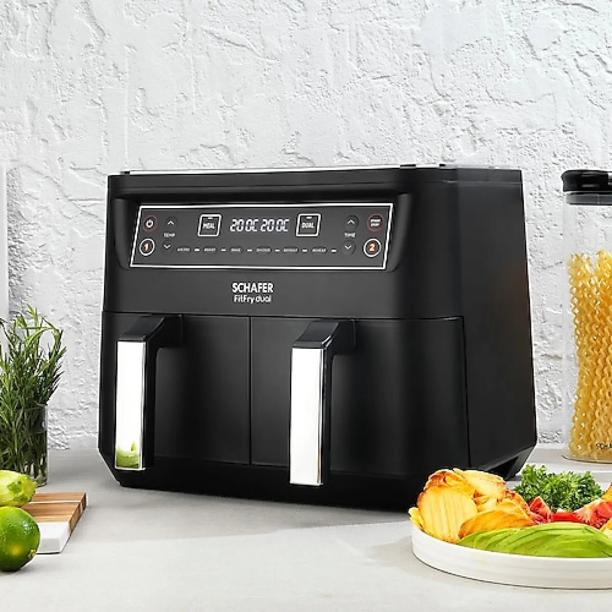 Schafer Fit Fry Dual Dijital Airfryer 8 lt Yağsız Fritöz