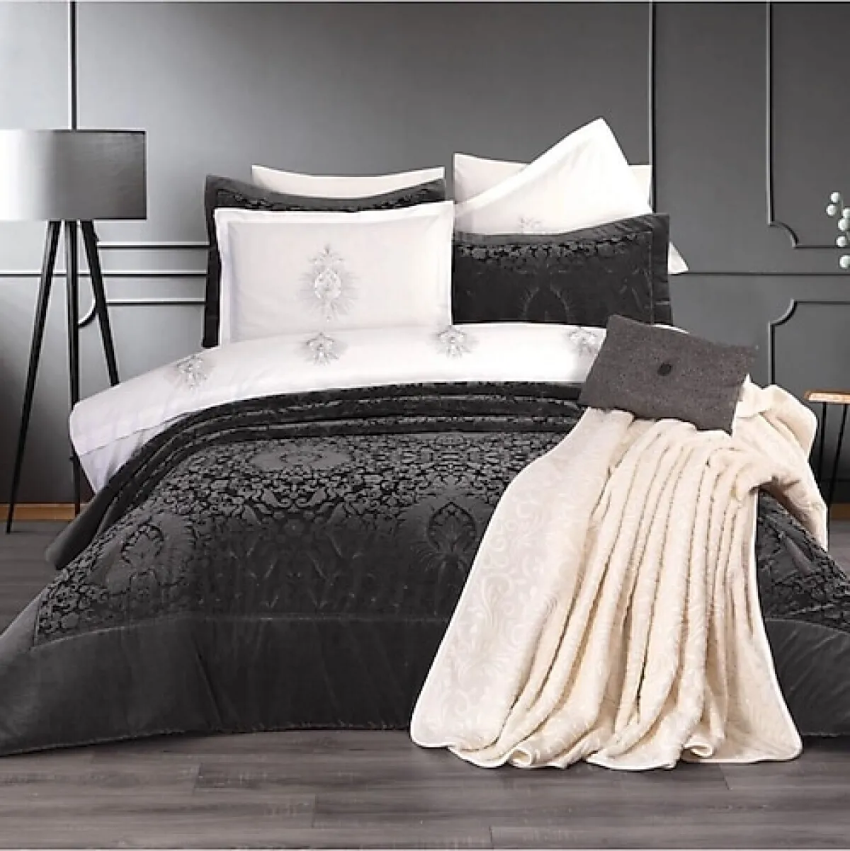 Schafer Merlot 11 Parça Çeyiz Seti Gri