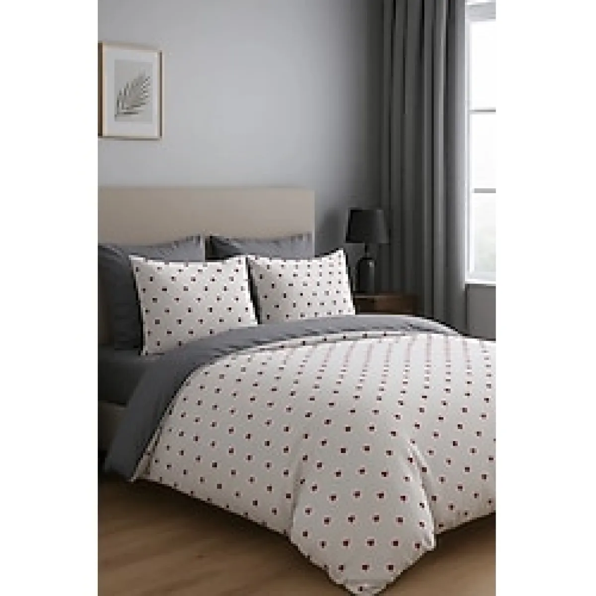 Sheri Home Yeni Kare Lastikli Çarşaflı Çift Kişilik Nevresim Takımı