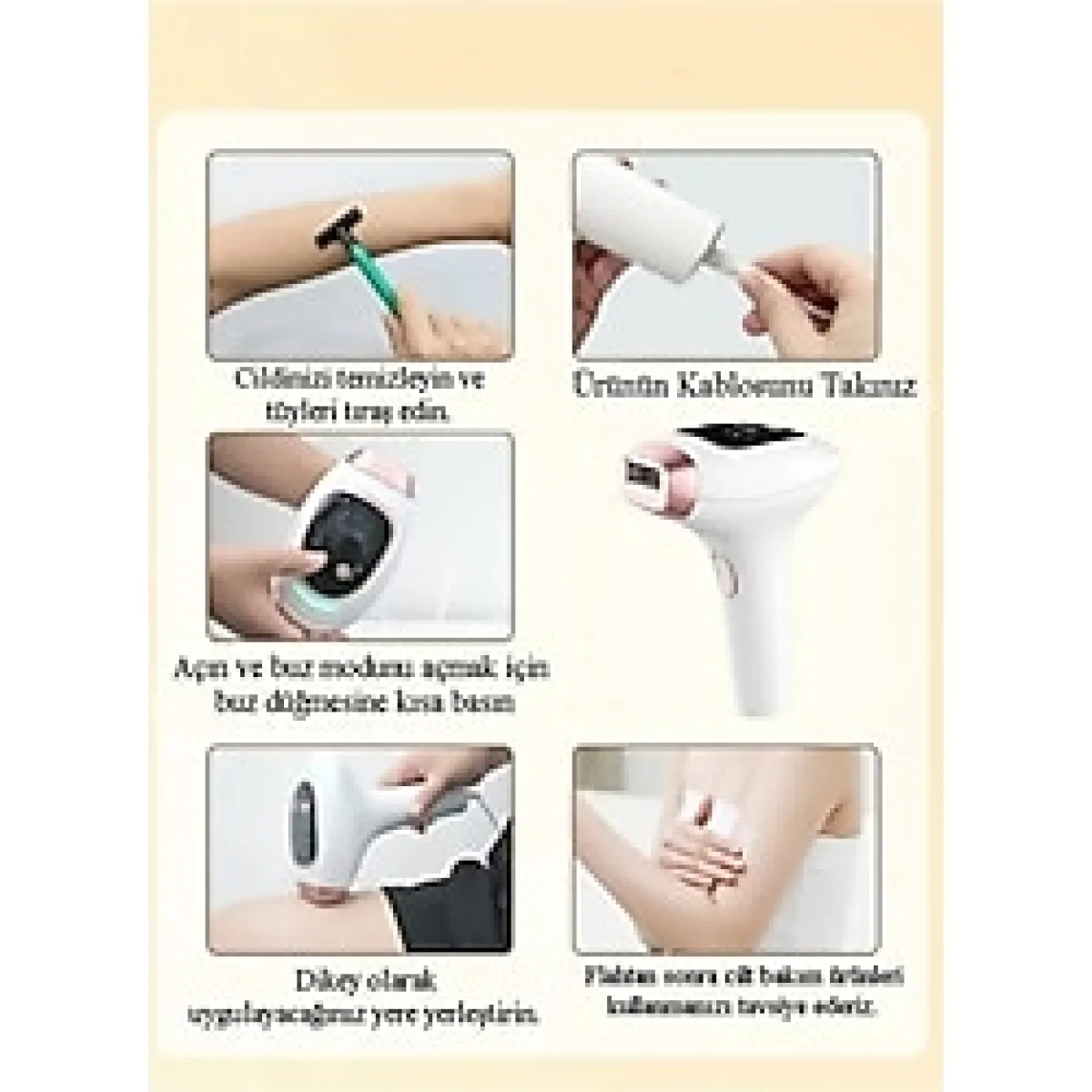 Soğuk Buz Ipl Lazer Epilasyon Cihazı-5 Aşamalı GÜÇ-999.99ATIM-OTOMATIK ve Manuel Kullanım TF004