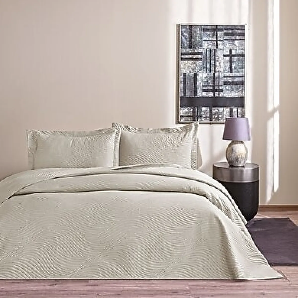 Taç Harlow Tek Kişilik Yatak Örtüsü Takımı