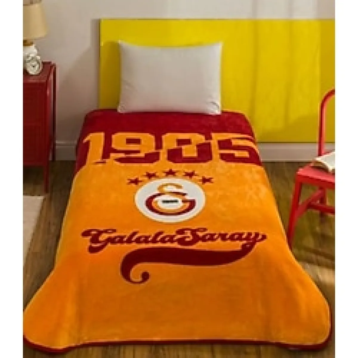 Taç Lisanslı Galatasaray Sampiyon 25 Tek Kişilik Battaniye 2026 Yeni Model
