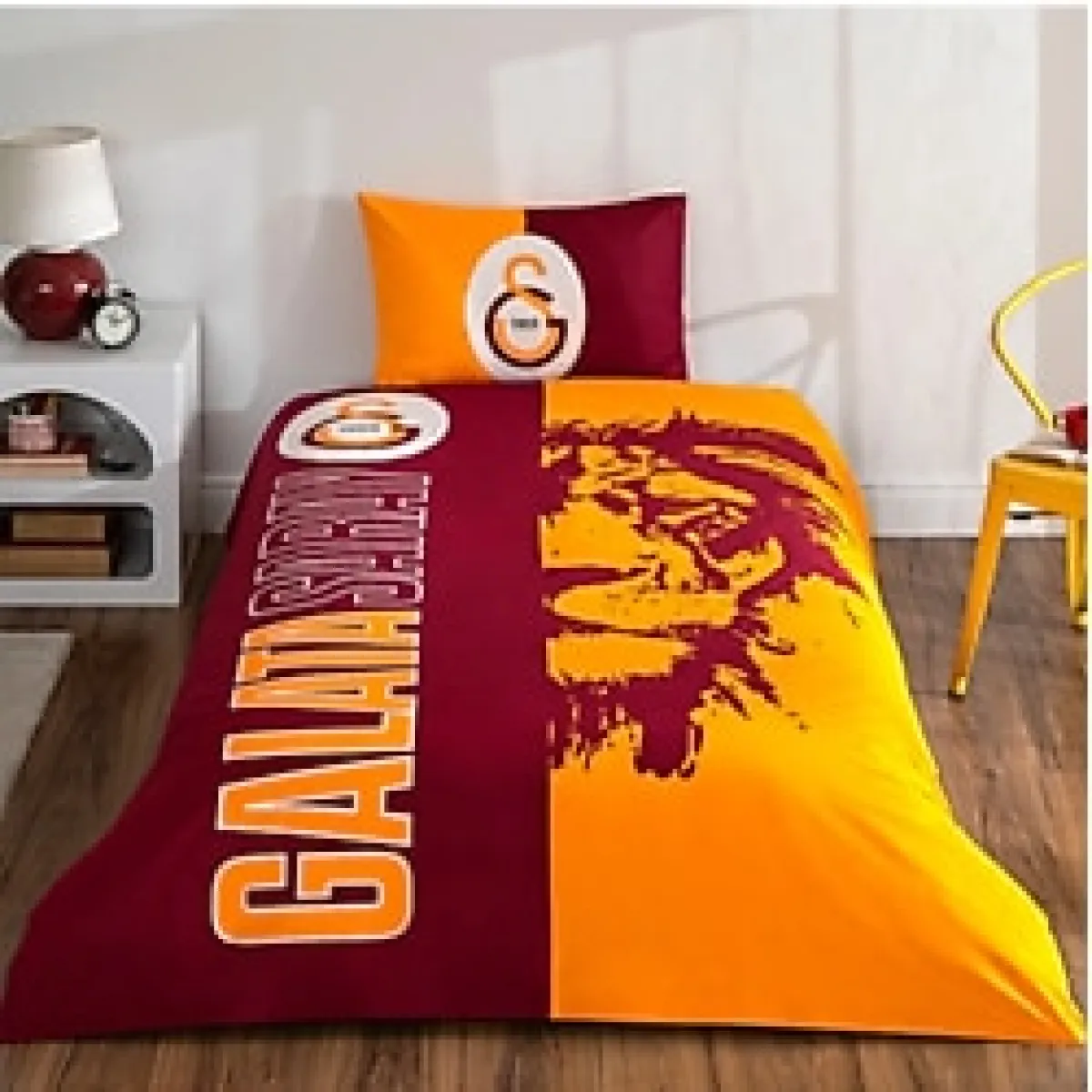 Taç Lisanslı Galatasaray Şanlı Aslan Tek Kişilik Nevresim Takımı