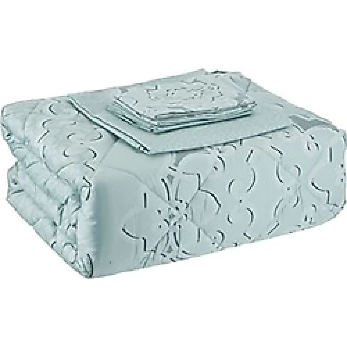 Taç Olivia Desenli Pamuk Saten Uyku Seti, Mint, Çift Kişilik