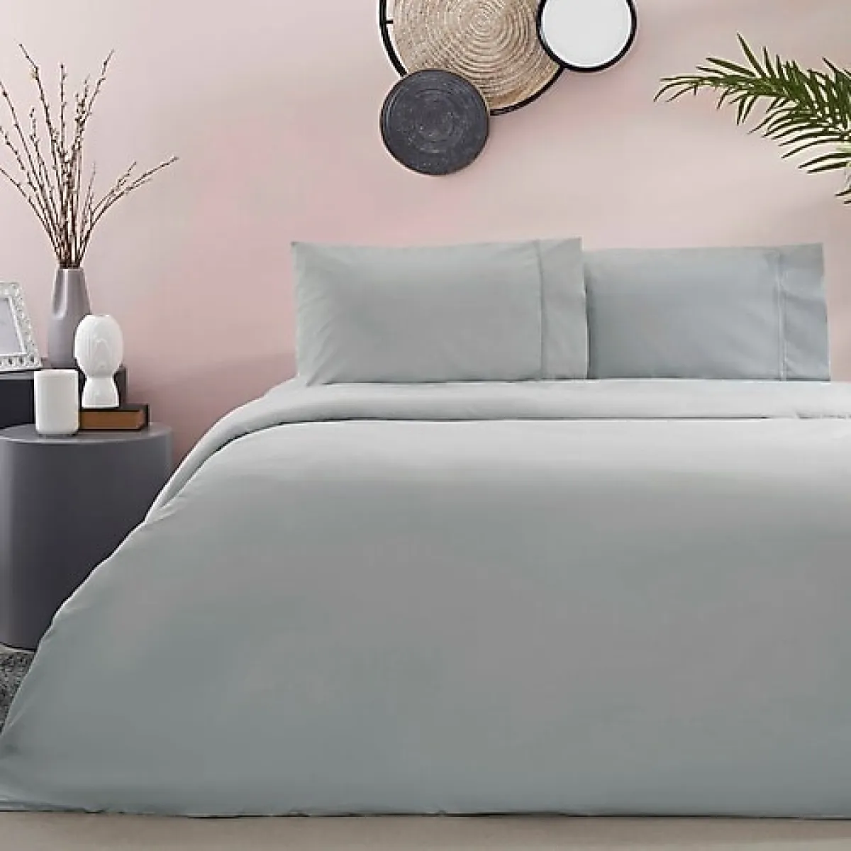 Taç Ranforce Basic Antrasit Queen Size Nevresim Takımı