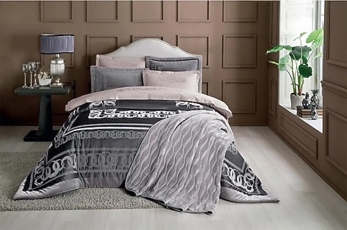 Taç Rosa Lila 10 Parça Romantik Yuvam Çeyiz Seti