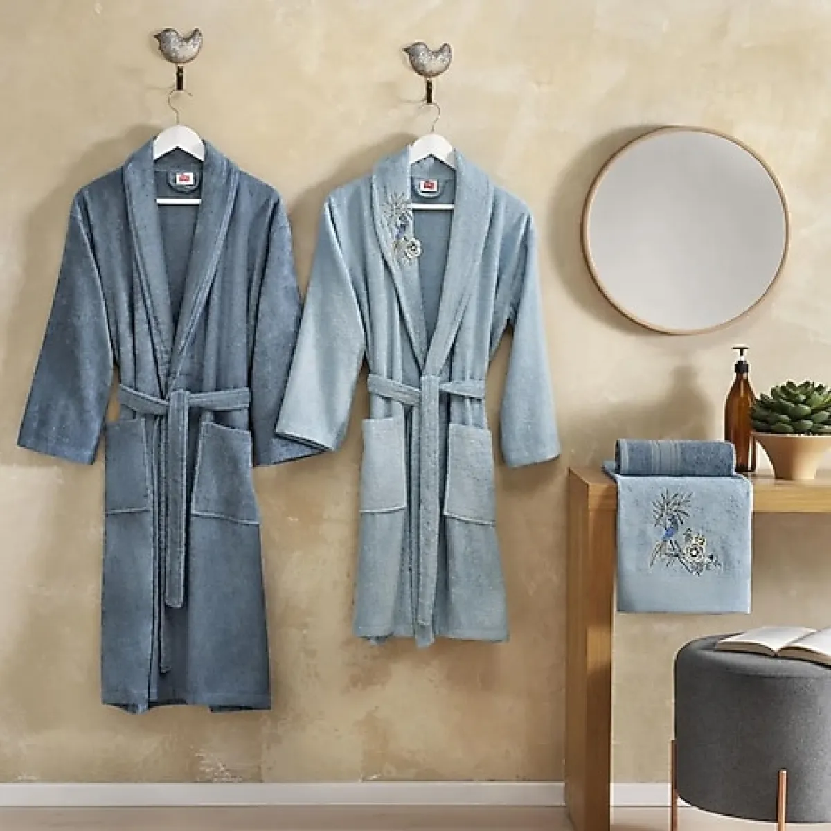 Taç Spring Bambu Aile Bornoz Takımı