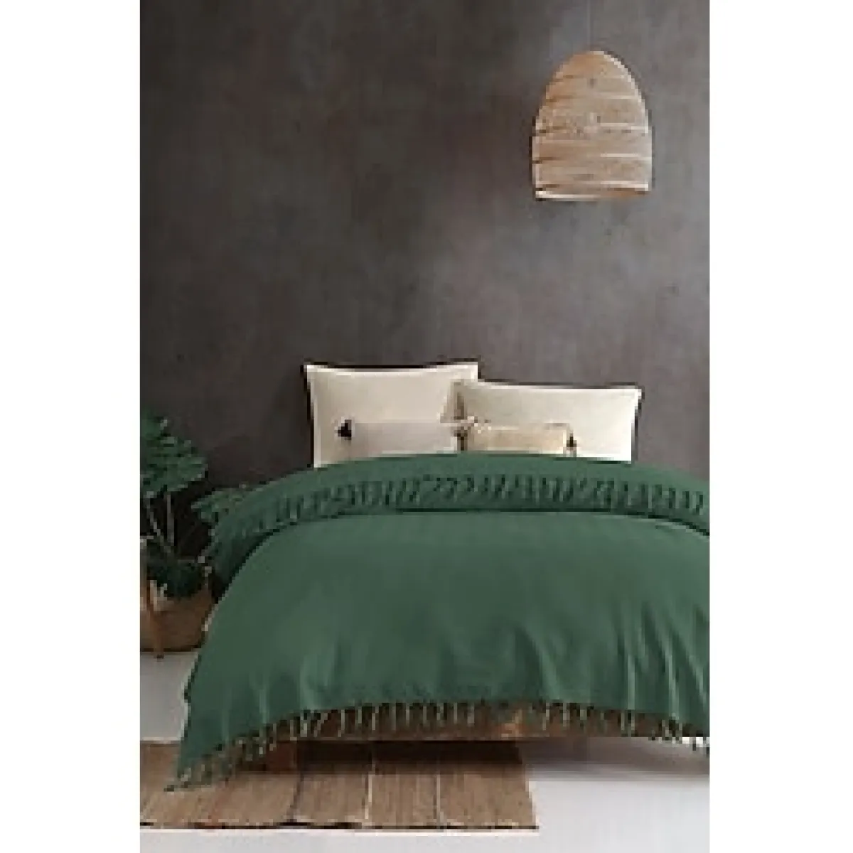 Viaden Sidney Çift Kişilik Pamuklu Pike 200X230 cm - Koyu Yeşil