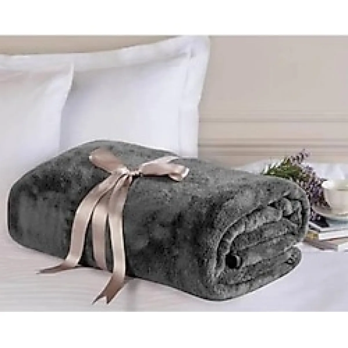 Wellsoft Battaniye Antrasit Televizyon Battaniyesi Peluş Polar Battaniye Tek Kişilik 170x230