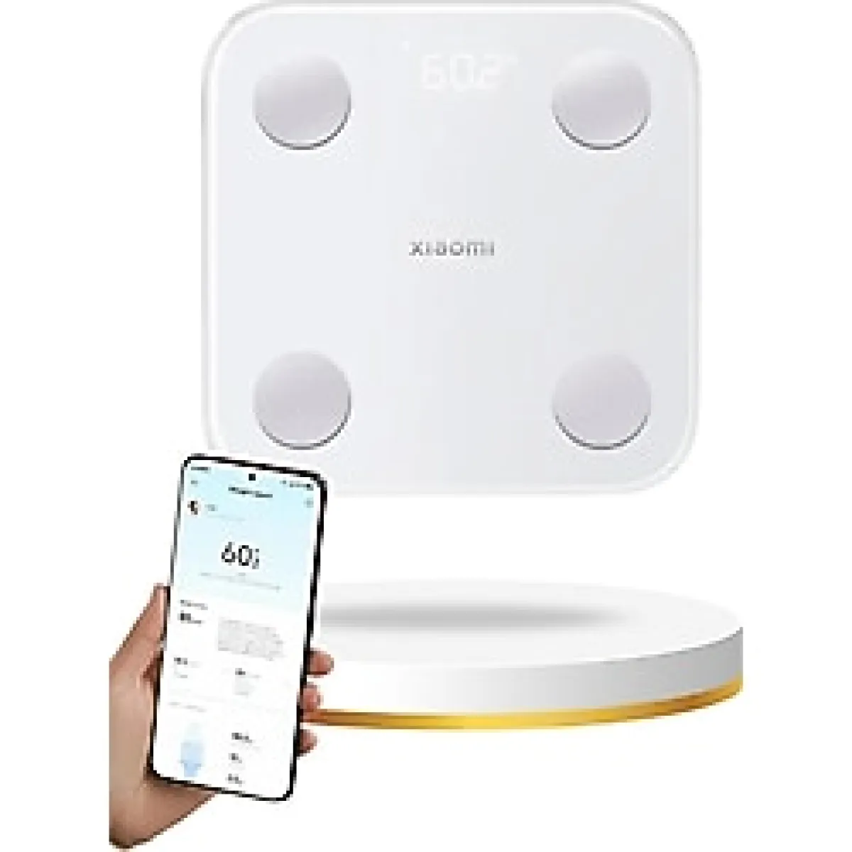 Xiaomi Akıllı Baskül/ Yağ Ölçer/ 15 Farklı Ölçüm Modu/ Yeni Model S400/ Türkiye Garantili - Beyaz