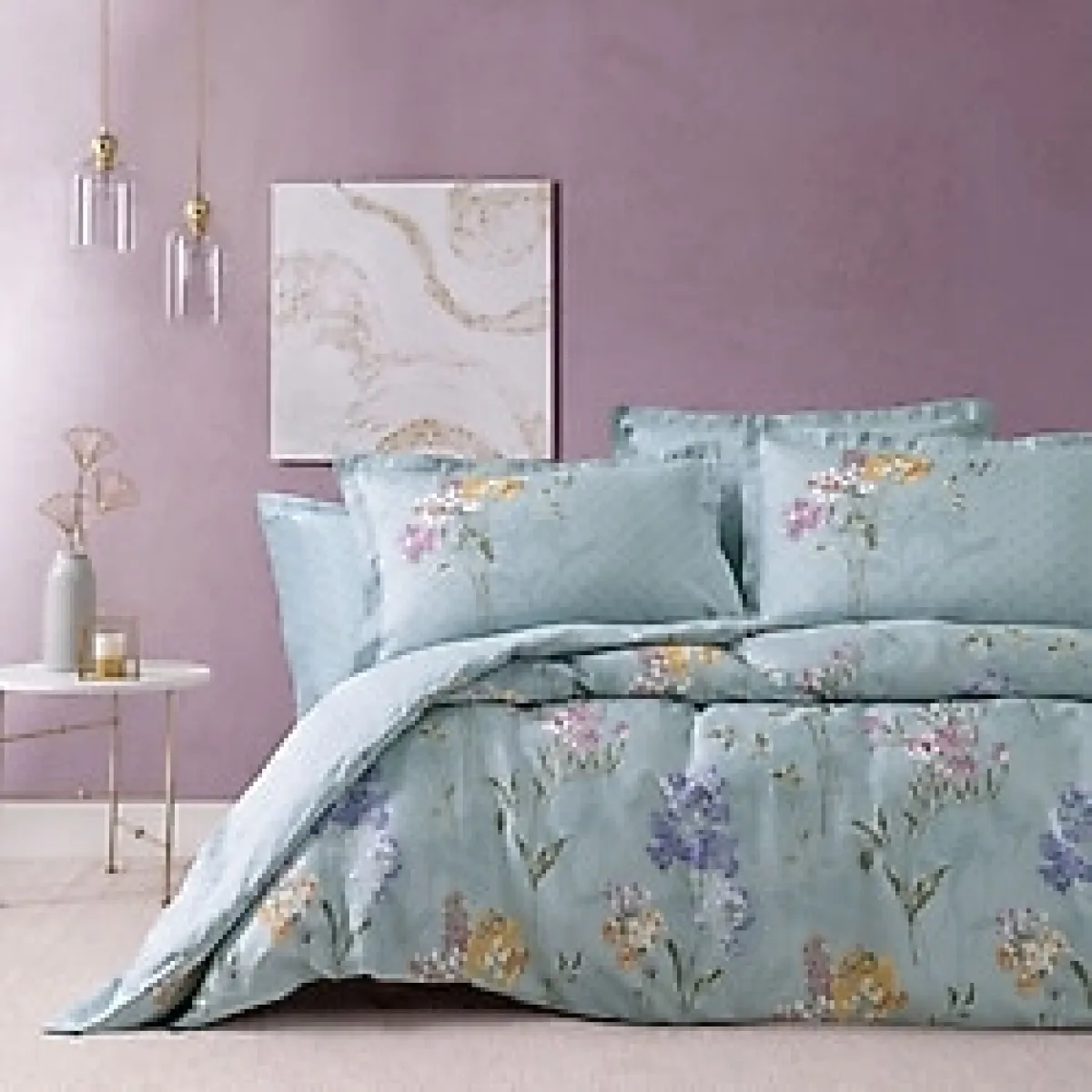 Yataş Alyssa Çift Kişilik Ranforce Nevresim Takımı - Mint - 200 x 220 cm