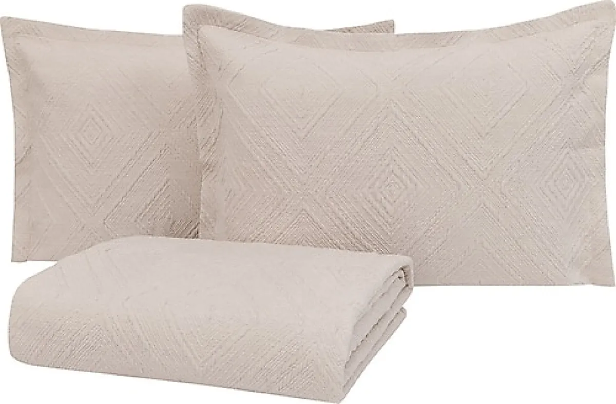 Yataş Brio Bej Çift Kişilik Yatak Örtüsü Takımı