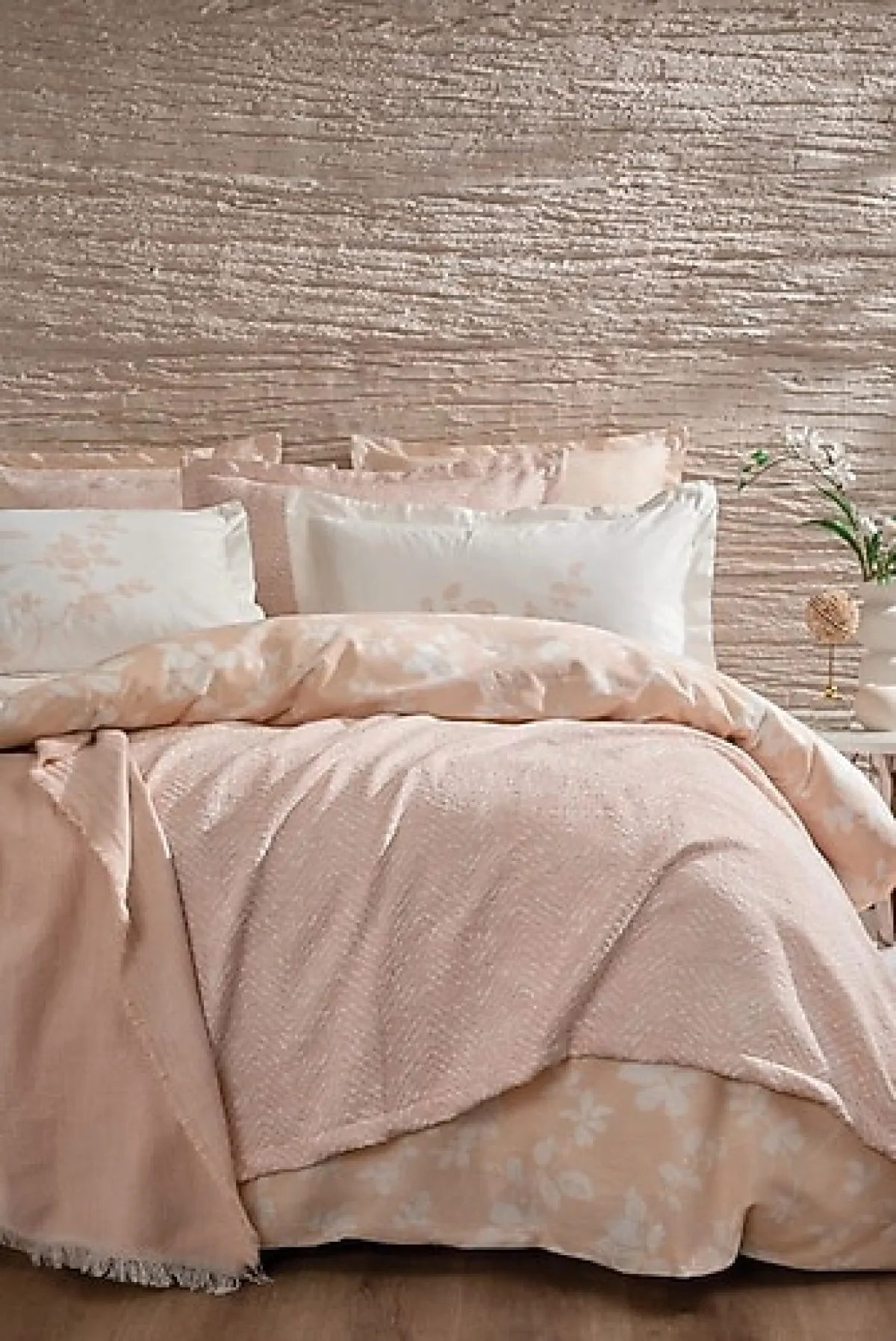 Yataş Etta Pudra 8 Parça Fall Winter Çeyiz Seti