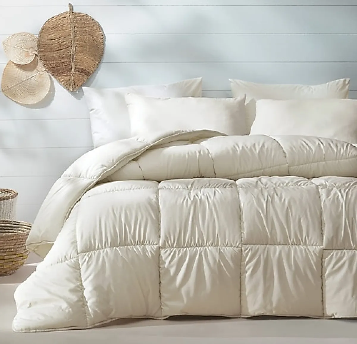 Yataş Macaron Krem 195x215 cm Çift Kişilik Yastık Yorgan Seti