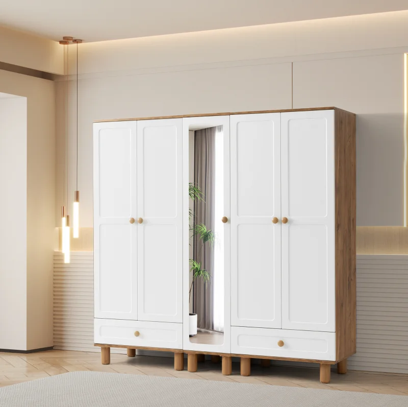 Nazar Aynalı 5 Kapılı Dolap (Er139)